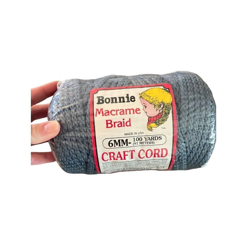 NEW Bonnie Macrame Braid Craft Cord 100 Yards Dark Blue New in Package